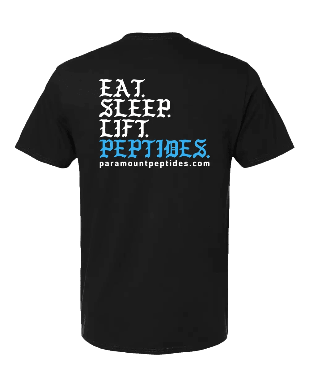 Eat. Sleep. Lift. Peptides. T-Shirt - Black