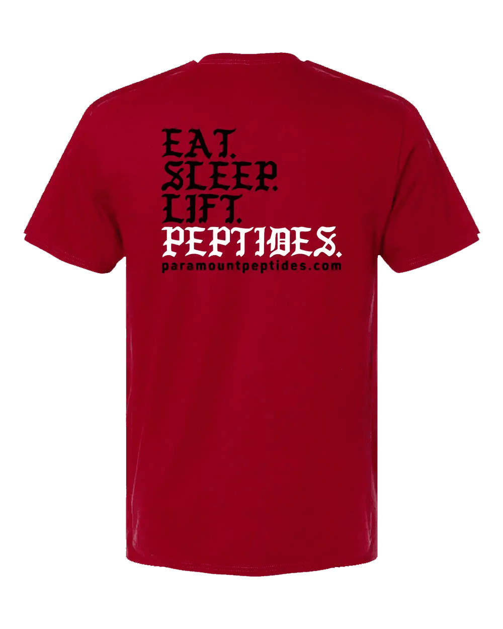 Eat. Sleep. Lift. Peptides. T-Shirt - Red