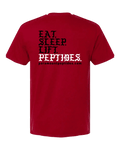 Eat. Sleep. Lift. Peptides. T-Shirt - Red