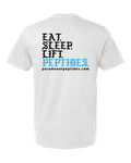 Eat. Sleep. Lift. Peptides. T-Shirt - White